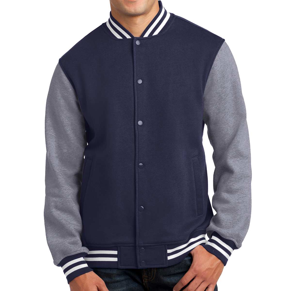 Sport-tek® Fleece Letterman Jacket | Wrist-Band.Com